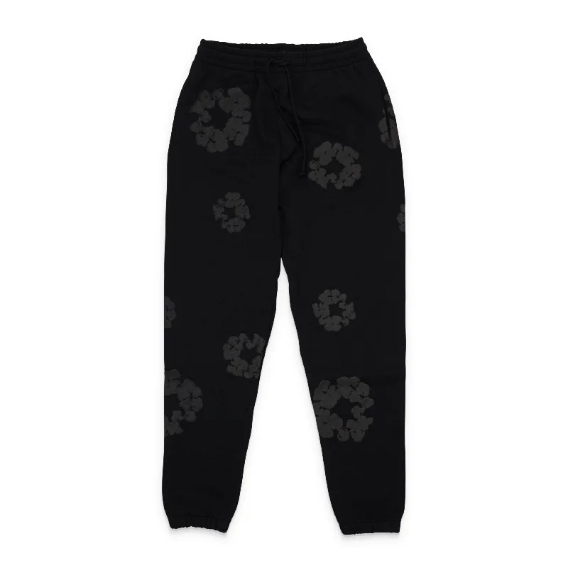 NWT DENIM TEARS BLACK WREATH PRINTED SWEATPANTS SIZE L $190