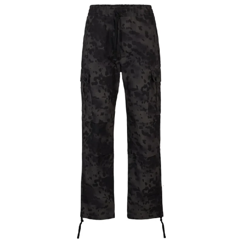 Regular-fit cargo trousers in Dalmatian-print cotton